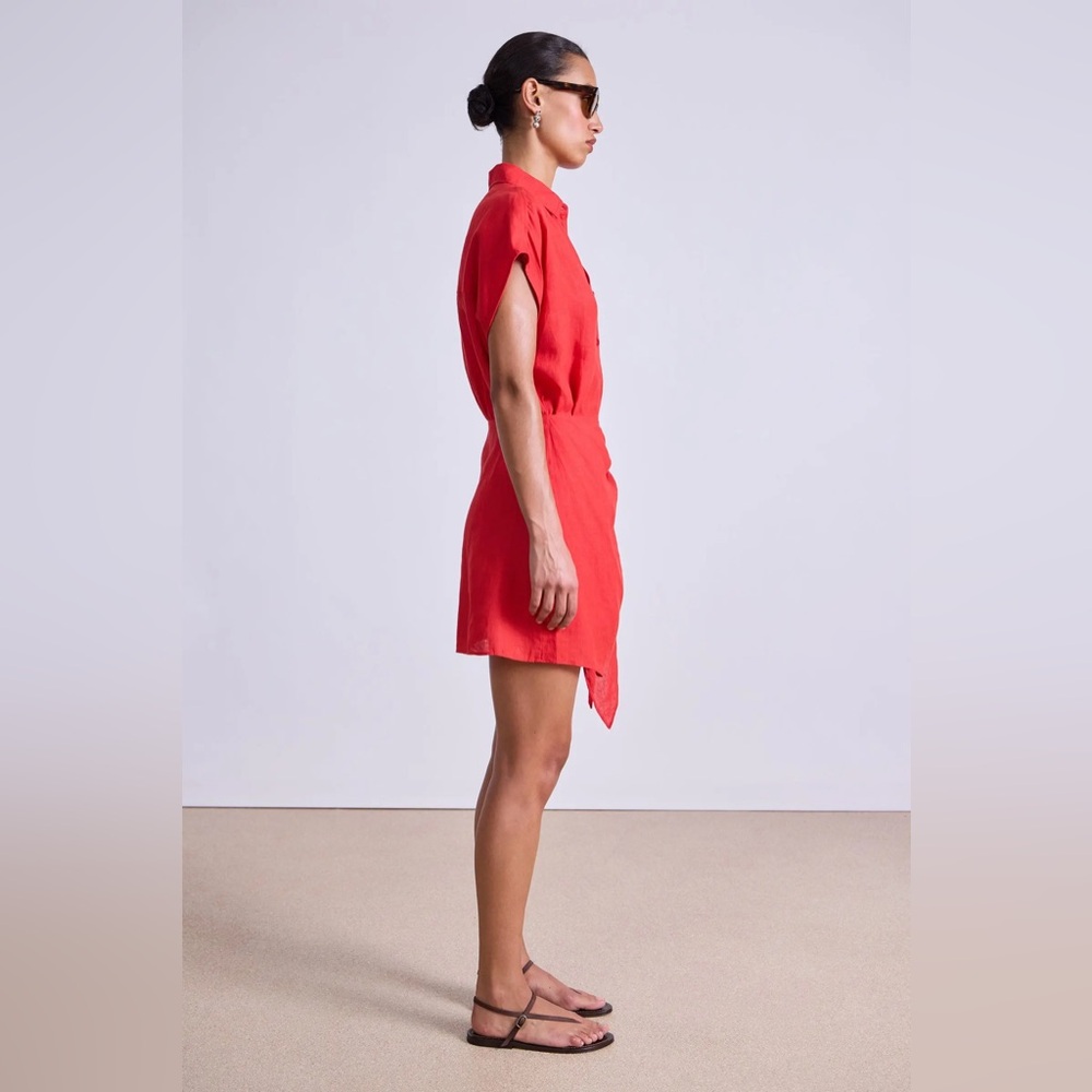 Apiece Apart San Vito Sarong in Poppy Red - Picture 3 of 11